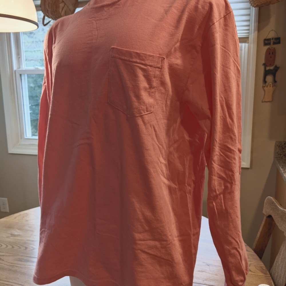 Men's Long sleeve pocket T Pink